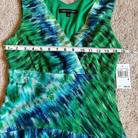 NWT Chris McLaughlin Green Summer Dress - size 4 - Picture 6 of 6
